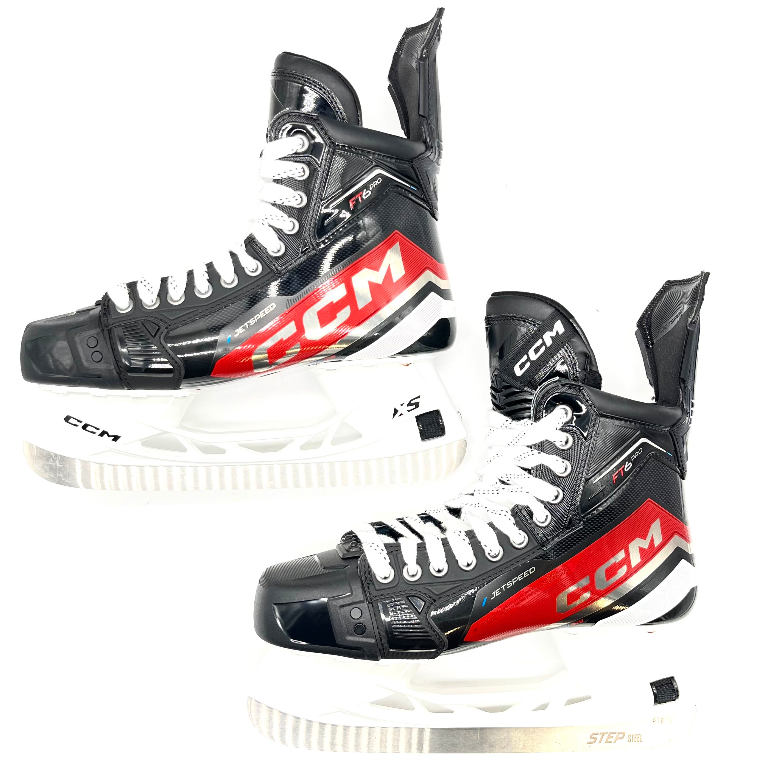 CCM Jetspeed FT6 Pro – Patins de hockey Pro Stock – Taille 9D (rouge)